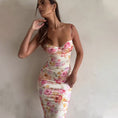 Load image into Gallery viewer, Summer Flower Maxi Hot Backless Sling Dress