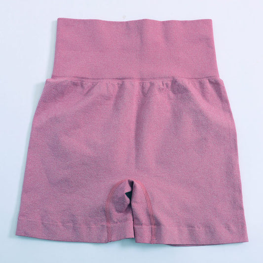 Solid High Waist Yoga Sport Shorts Women Gym Fitness Push Up