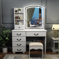 Load image into Gallery viewer, Elegant Royal Vanity Desk With Mirror & Lights, Makeup Table Set