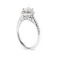Load image into Gallery viewer, GIA Certified 14k White Gold 4/5 Cttw Diamond Halo Engagement Ring (G-H Color, SI1-SI2 Clarity)