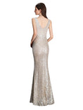 Load image into Gallery viewer, Women's Spring Royal Diamond Silver Sequined Fishtail Slim Sexy Evening Dress Dress