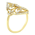 Load image into Gallery viewer, 10K Yellow Gold Diamond Cocktail Ring (1/2 cttw, I1-I2 Clarity, H-I Color)