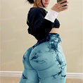 Load image into Gallery viewer, Tie-dye Peach Hip Yoga Pants Plus Size Seamless Hip-lifting Trousers