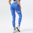 Load image into Gallery viewer, Tie-dye Peach Hip Yoga Pants Plus Size Seamless Hip-lifting Trousers