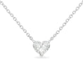 Load image into Gallery viewer, 14k White Gold 1/4 Cttw Lab Grown Heart Shape Diamond Solitaire 18" Pendant Necklace (E-F Color, SI1-SI2 Clarity)