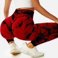 Load image into Gallery viewer, Tie-dye Peach Hip Yoga Pants Plus Size Seamless Hip-lifting Trousers