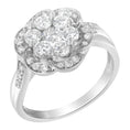 Load image into Gallery viewer, 14K White Gold Floral Cluster Diamond Ring (1 Cttw, H-I Color, SI2-I1 Clarity)