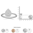 Load image into Gallery viewer, 10K White Gold 3/8 Cttw Round-Cut Lab Grown Diamond Cluster Pear Promise Ring (G-H Color, VS2-SI1 Clarity)