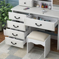 Load image into Gallery viewer, Elegant Royal Vanity Desk With Mirror & Lights, Makeup Table Set