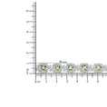 Load image into Gallery viewer, .925 Sterling Silver 7x7 mm Cushion Cut Green Amethyst and 1/10 cttw Single Cut Diamond Square Shape Tennis Bracelet (I-J Color, I1-I2 Clarity) - 7"