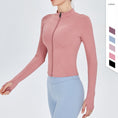Load image into Gallery viewer, Women's zipper long sleeve sports jacket