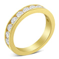 Load image into Gallery viewer, 18K Yellow Gold Round Cut Diamond Band Ring (1 Cttw, H-I Color, SI2-I1 Clarity)