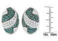 Load image into Gallery viewer, 14K White Gold 2 cttw White and Treated Blue Diamond Earrings (H-I, SI1-SI2)