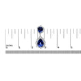 Load image into Gallery viewer, 18K White Gold Blue Sapphire and Diamond 2.00 Cttw Diamond Halo Drop and Dangle Earring (G-H Color, SI1-SI2 Clarity)