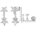 Load image into Gallery viewer, 18k White Gold 6.0 Cttw Marquise Diamond Floral Dangle Drop Earrings (E-F Color, VS1-VS2 Clarity)