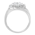 Load image into Gallery viewer, 14K White Gold Floral Cluster Diamond Ring (1 Cttw, H-I Color, SI2-I1 Clarity)