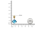 Load image into Gallery viewer, 18K White and Yellow Gold 1/5 Cttw Diamond with Pear Cut Lemon Quartz, and Cushion Cut London Blue Topaz Gemstone Dangle Earring (G-H Color, SI1-SI2 Clarity)