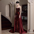 Load image into Gallery viewer, French Evening Dress For Toasting Wine Red New