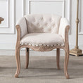 Load image into Gallery viewer, European-style Solid Wood Fabric Dining Chair With Backrest Sofa Chair Coffee Shop