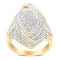 Load image into Gallery viewer, 10K Yellow Gold Diamond Cocktail Ring (1 cttw, I-J Color, I2-I3 Clarity)