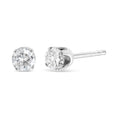 Load image into Gallery viewer, AGS Certified 14K White Gold 1.0 Cttw 4-Prong Set Brilliant Round-Cut Solitaire Diamond Push Back Stud Earrings (E-F Color, SI2-I1 Clarity)