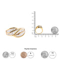 Load image into Gallery viewer, 14K Yellow Gold Channel Set 1 1/3 Cttw Diamond Swirl and Weave Ring Band (H-I Color, SI1-SI2 Clarity)