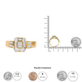 Load image into Gallery viewer, 10K Yellow Gold 1/2 Cttw Diamond Composite and Halo Ring (H-I Color, SI1-SI2 Clarity)