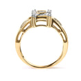 Load image into Gallery viewer, 10K Yellow Gold 1/2 Cttw Diamond Composite and Halo Ring (H-I Color, SI1-SI2 Clarity)