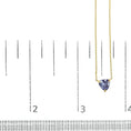 Load image into Gallery viewer, 14k Yellow Gold 3-Prong Martini Set Blue Tanzanite Trillion Solitaire 18" Pendant Necklace