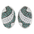 Load image into Gallery viewer, 14K White Gold 2 cttw White and Treated Blue Diamond Earrings (H-I, SI1-SI2)