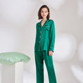 Load image into Gallery viewer, Ladies Long Sleeve Sleeping 100% Natural Silk Home Pajamas Set