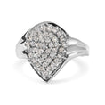 Load image into Gallery viewer, 10K White Gold 1/2 Cttw Diamond Pear Shaped Cluster Ring (H-I Color, I1-I2 Clarity)