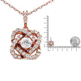 Load image into Gallery viewer, 14K Rose Gold 1.00 Cttw Diamond Criss Cross Infinite Swirl "18" Pendant Necklace (H-I Color, SI2-I1 Clarity)