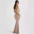 Load image into Gallery viewer, Fishbone Pleated Backless Fishtail Skirt Dress