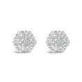 Load image into Gallery viewer, 14K White Gold 1 3/4 Cttw Lab Grown Diamond Floral Cluster Composite Stud Earrings (G-H Color, VS2-SI1 Clarity)