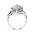 Load image into Gallery viewer, 10K White Gold 1/2 Cttw Diamond Pear Shaped Cluster Ring (H-I Color, I1-I2 Clarity)