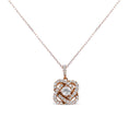 Load image into Gallery viewer, 14K Rose Gold 1.00 Cttw Diamond Criss Cross Infinite Swirl "18" Pendant Necklace (H-I Color, SI2-I1 Clarity)