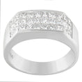 Load image into Gallery viewer, Men's 14k White Gold 2 1/2 ct TDW Diamond Cluster Ring (G-H, VS1-VS2)