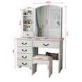 Load image into Gallery viewer, Elegant Royal Vanity Desk With Mirror & Lights, Makeup Table Set