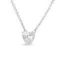 Load image into Gallery viewer, 14k White Gold 1/4 Cttw Lab Grown Heart Shape Diamond Solitaire 18" Pendant Necklace (E-F Color, SI1-SI2 Clarity)