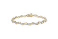 Load image into Gallery viewer, 10k Two-Tone Gold 1/2 Cttw Diamond Spiral Over Link Bracelet (I-J Color, I2-I3 Clarity) 7" Inches