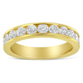 Load image into Gallery viewer, 18K Yellow Gold Round Cut Diamond Band Ring (1 Cttw, H-I Color, SI2-I1 Clarity)