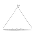 Load image into Gallery viewer, 10K White Gold 0.41 Cttw Round Prong and Bezel Set Cluster Diamond Alternate Pattern Bolo Bracelet (I-J Color, I1-I2 Clarity) - Adjustable 4" to 10"
