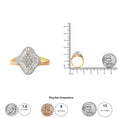 Load image into Gallery viewer, 10K Yellow Gold 1/2 Cttw Round And Baguette-cut Diamond Rhombus Head and Halo Ring (I-J Color, I1-I2 Clarity)