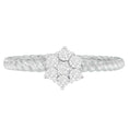 Load image into Gallery viewer, 10K White Gold Diamond Cluster Ring (1/4 Cttw, H-I Color, SI1-SI2 Clarity)