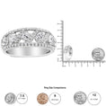 Load image into Gallery viewer, 14K White Gold 1 1/4 Cttw Oval and Round Diamond Openwork Anniversary Ring ( H-I Color, I1-I2 Clarity)