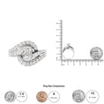 Load image into Gallery viewer, 14K White Gold 1.00 Cttw Round and Baguette cut Diamond Swirl Cocktail Ring (H-I Color, SI2-I1 Clarity)