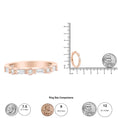 Load image into Gallery viewer, 14K Rose Gold 3/8 Cttw Baguette and Round Diamond Bridal Band - (H-I Color, VS1-VS2 Clarity)