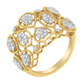 Load image into Gallery viewer, 14K Yellow Gold Diamond Art Deco Ring (1/2 Cttw, H-I Color, I1 Clarity)