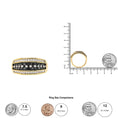 Load image into Gallery viewer, Men's 14K Yellow Gold Plated .925 Sterling Silver 1 1/2 Cttw White and Black Treated Diamond Cluster Ring (Black / I-J Color, I2-I3 Clarity)